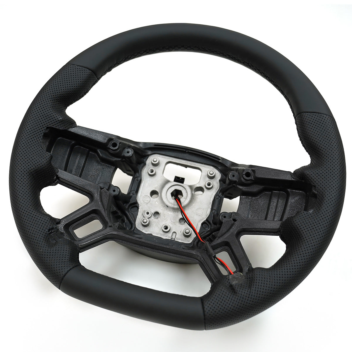 Flat-Bottom Perforated Steering Wheel  Nappa / Carbon Fiber + Nappa-9