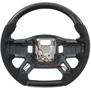 Flat-Bottom Performance Steering Wheel – Nappa / Alcantara / Alcantara + Carbon Fiber-1