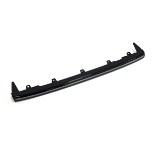 Gloss black ABS front grille for Ford Transit with integrated LED lights turned off, sporty design and OEM-style fitment.