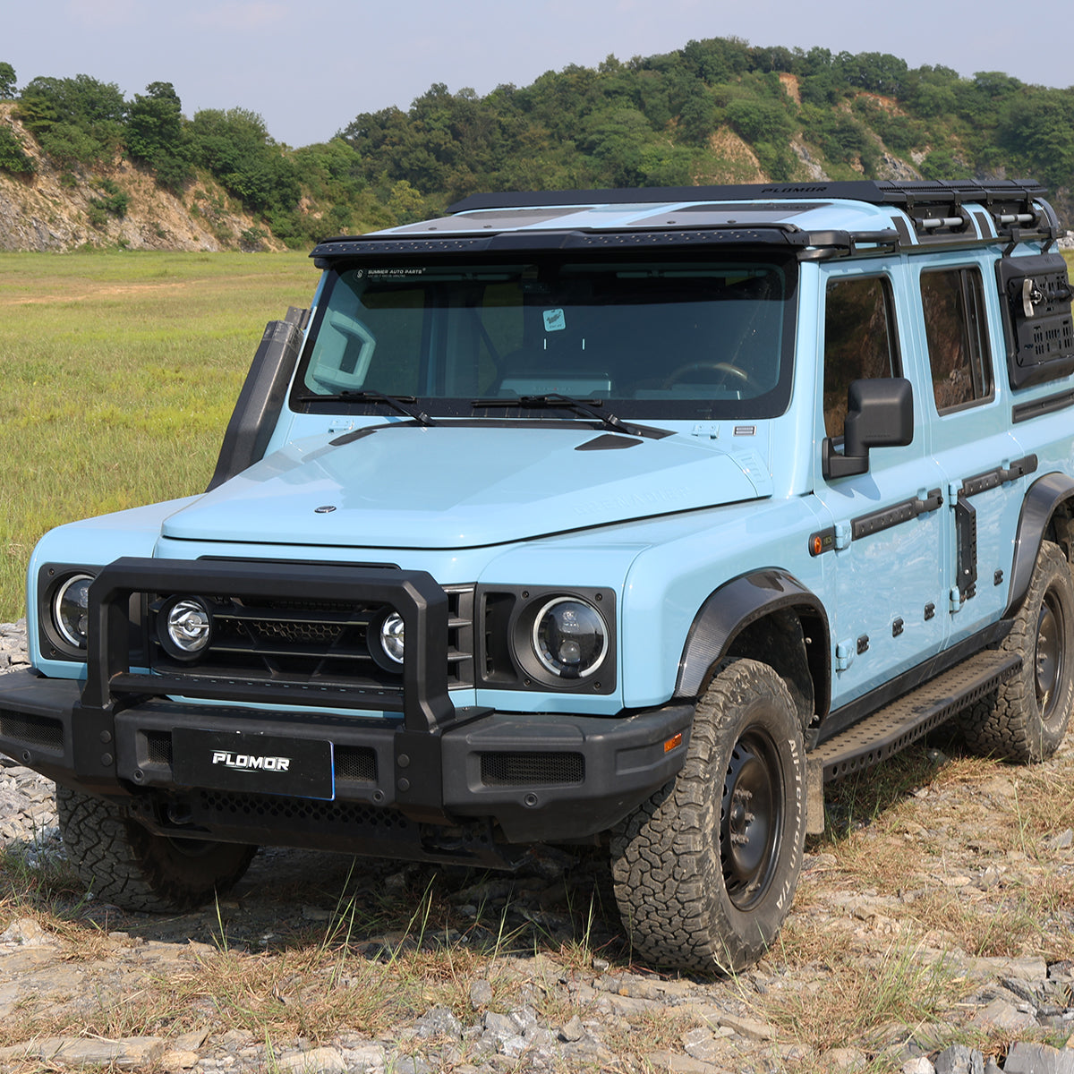 Grenadier Carbon Fibre Fender Flares Front View