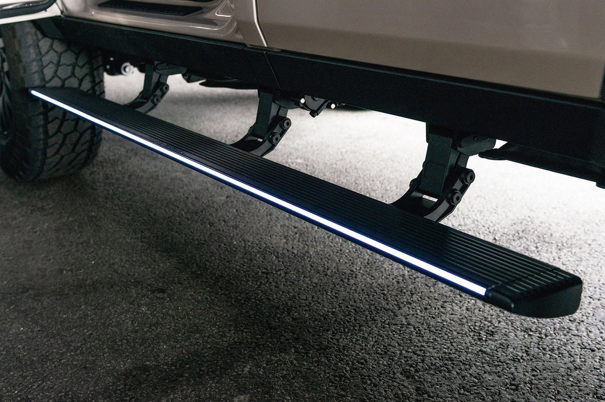 Smart LED retractable side steps for INEOS Grenadier - LED Electric Side Steps for INEOS Grenadier – Aluminium Alloy Retractable Running Boards