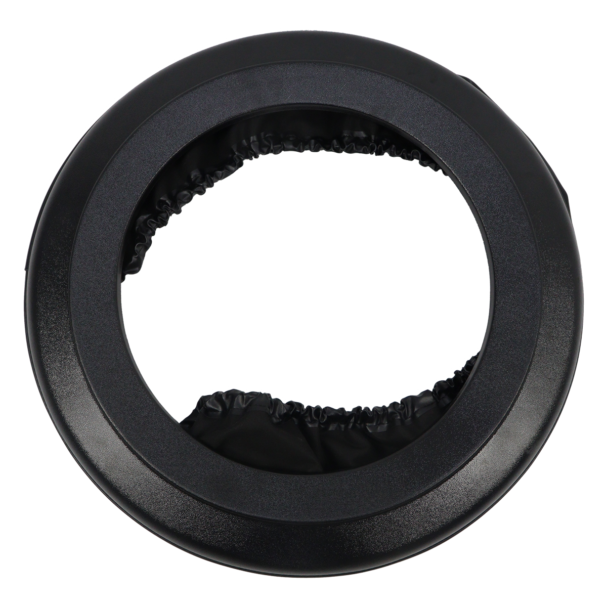 PLOMOR Donut-Style Spare Tire Cover securely installed on the INEOS Grenadier, with elastic lining ensuring a snug fit and the open centre revealing the tire tread for a unique style.