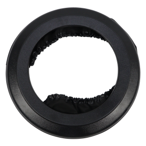 PLOMOR Donut-Style Spare Tire Cover securely installed on the INEOS Grenadier, with elastic lining ensuring a snug fit and the open centre revealing the tire tread for a unique style.