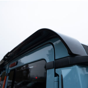 PLOMOR Rear Roof Spoiler perfectly installed on the INEOS Grenadier rear edge, providing a clean, factory-style look.