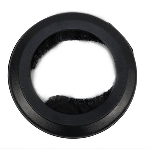 PLOMOR Donut-Style Spare Tire Cover for INEOS Grenadier. Features a hybrid construction of durable ABS outer shell and soft leather inner ring, enhancing style and protection.