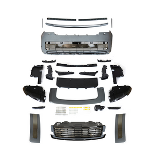 PLOMOR SV-style front bumper kit in Bronze and Painted Black for Range Rover L460 (2022+), made from durable PP for an aggressive, luxury two-tone appearance.