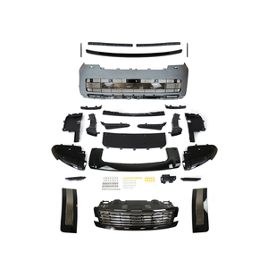PLOMOR SV-style front bumper kit in Bronze and Pearl Nickel for Range Rover L460 (2022+), made from durable PP for an aggressive, luxury two-tone appearance.