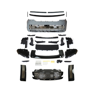PLOMOR SV-style front bumper kit in Gold Metallic finish for Range Rover L460 (2022+), crafted from durable PP for an aggressive, ultimate luxury look.