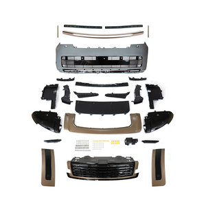 PLOMOR SV-style front bumper kit in Fuji White for Range Rover L460 (2022+), made from durable PP for an aggressive, sporty appearance.