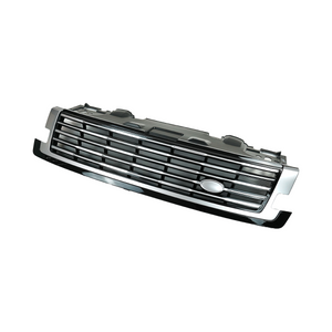 PLOMOR SV-style front grille close-up for Range Rover L461, highlighting the durable ABS construction, premium chrome plating, and precise OEM fitment clips.