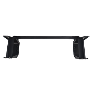 PLOMOR aluminium and steel front bumper light mount bracket for Ineos Grenadier. Gloss black finish, custom-fit for two spotlights or one light bar.