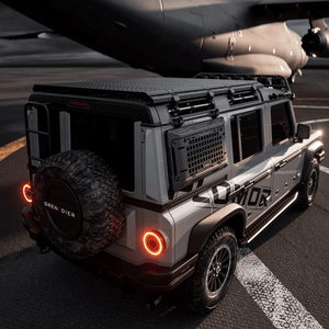INEOS Grenadier roof platform for overland setup