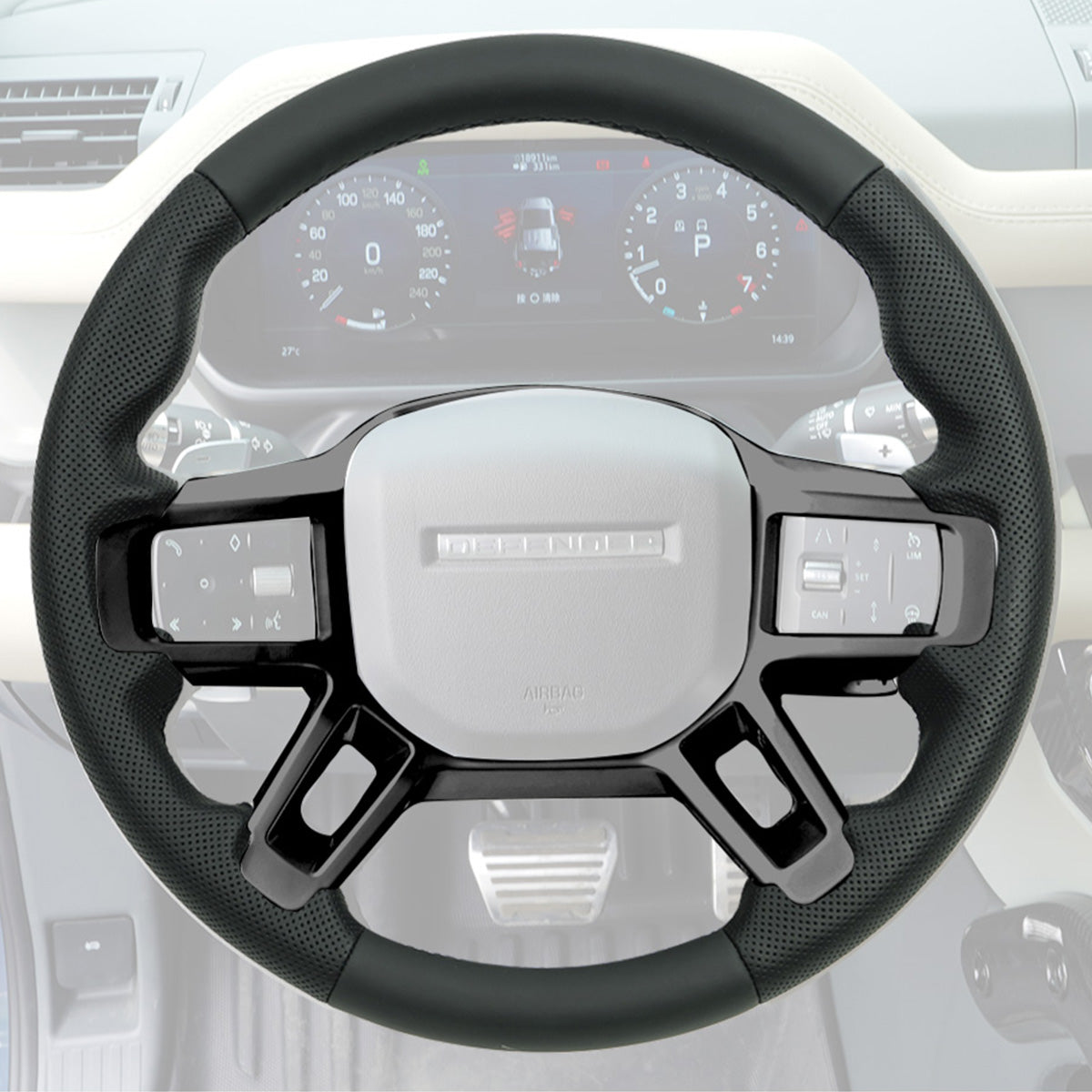 Perforated Performance Steering Wheel  – Carbon Fiber+Nappa/ Nappa+Mahogany / Nappa Options-2