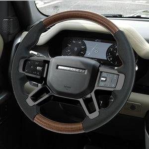 Perforated Performance Steering Wheel  – Carbon Fiber+Nappa/ Nappa+Mahogany / Nappa Options-3