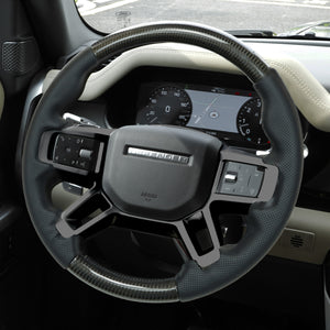 Perforated Performance Steering Wheel  – Carbon Fiber+Nappa/ Nappa+Mahogany / Nappa Options-5
