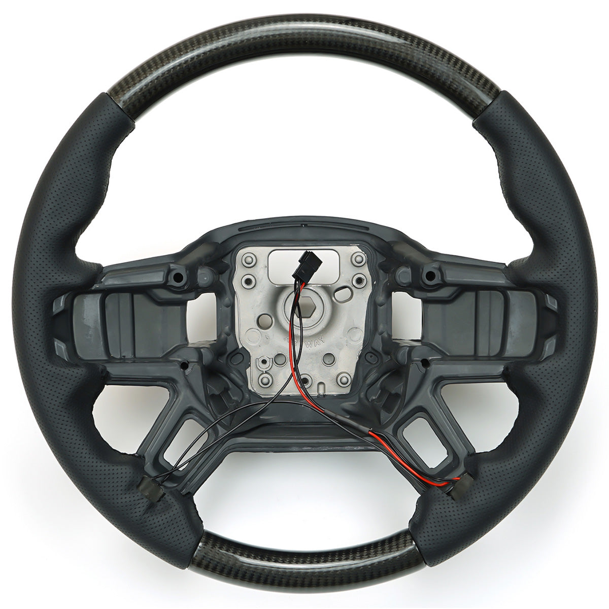 Perforated Performance Steering Wheel  – Carbon Fiber+Nappa/ Nappa+Mahogany / Nappa Options-7