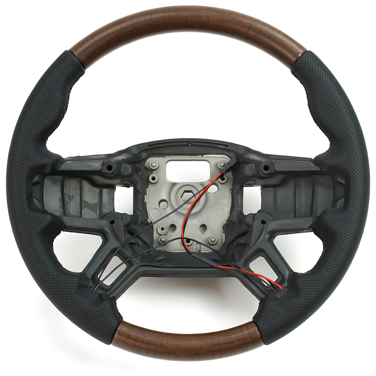 Perforated Performance Steering Wheel  – Carbon Fiber+Nappa/ Nappa+Mahogany / Nappa Options-8