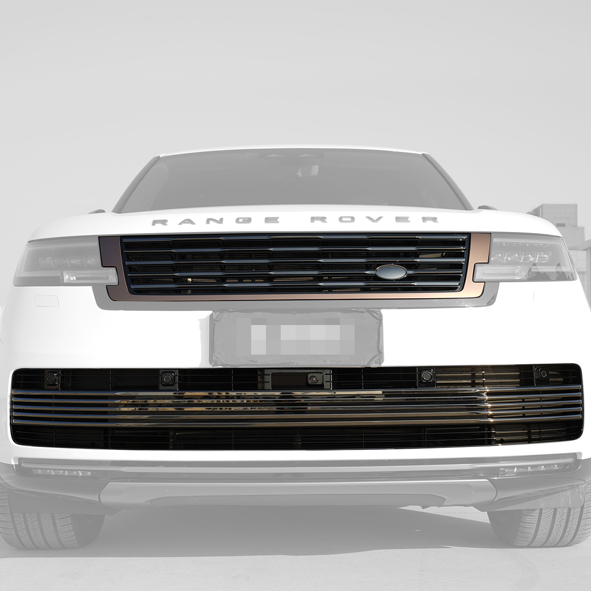 SV-style mesh front grille kit for Range Rover Sport L460, featuring a sporty design in durable ABS with a premium chrome finish.