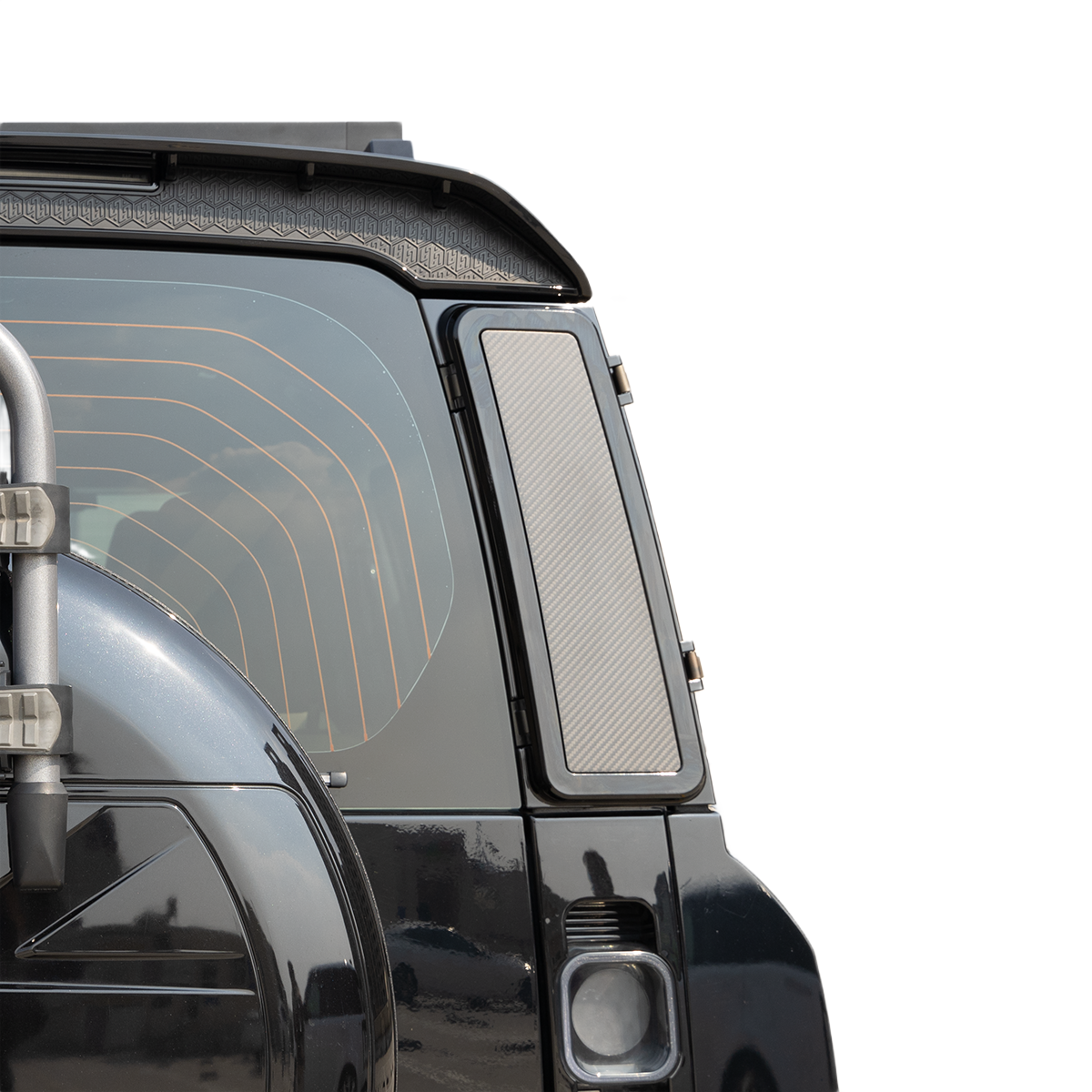 Rear D-Pillar Storage Box  – Carbon Fibre / Gloss Black-6