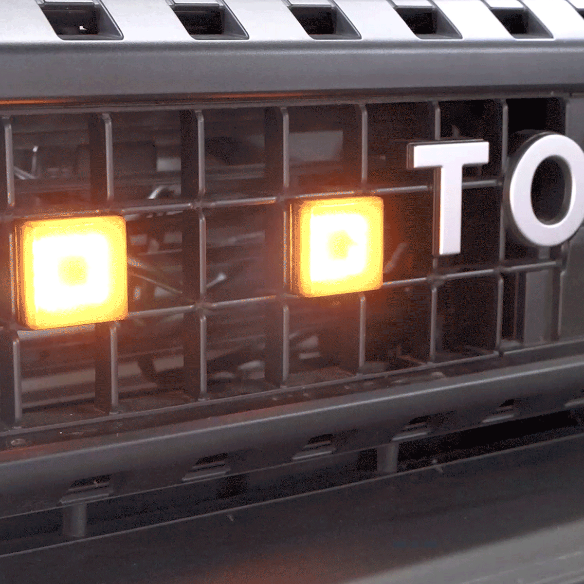 Toyota LC250 Amber LED Grille Light Kit Demo