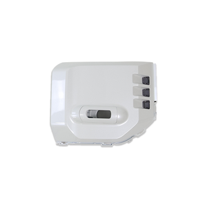 PLOMOR fog light cover — LC250 white ABS, single left piece, studio shot