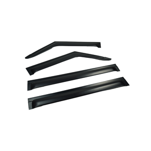 Black ABS window visors for rain and wind protection