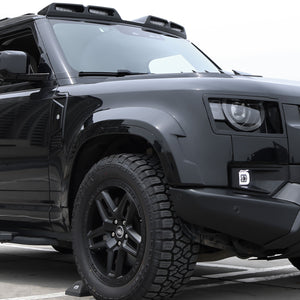ABS fender flare installed Defender 110 close detail OEM style fit finish