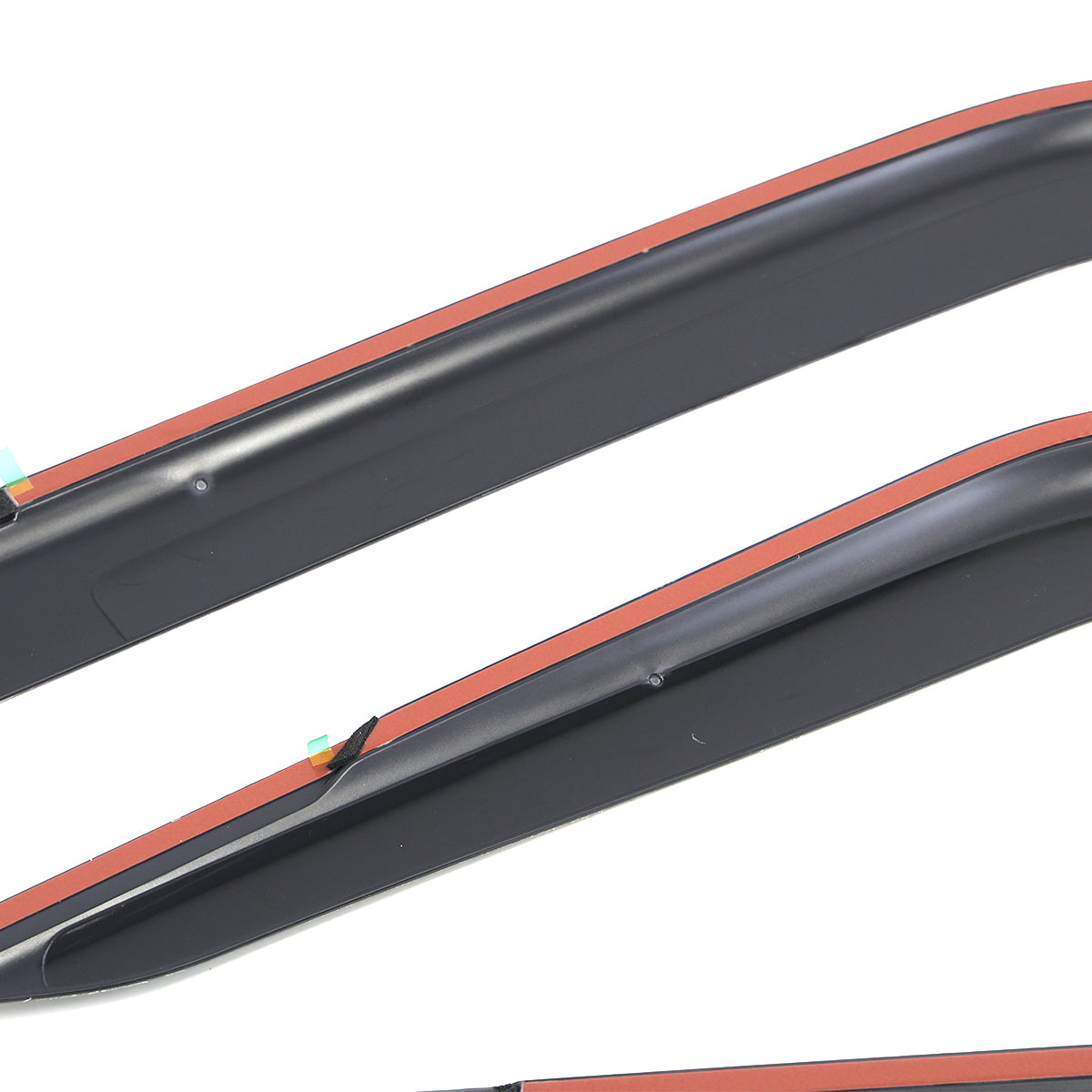 Gloss black ABS window visors material detail durable weather resistant