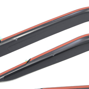 Gloss black ABS window visors material detail durable weather resistant