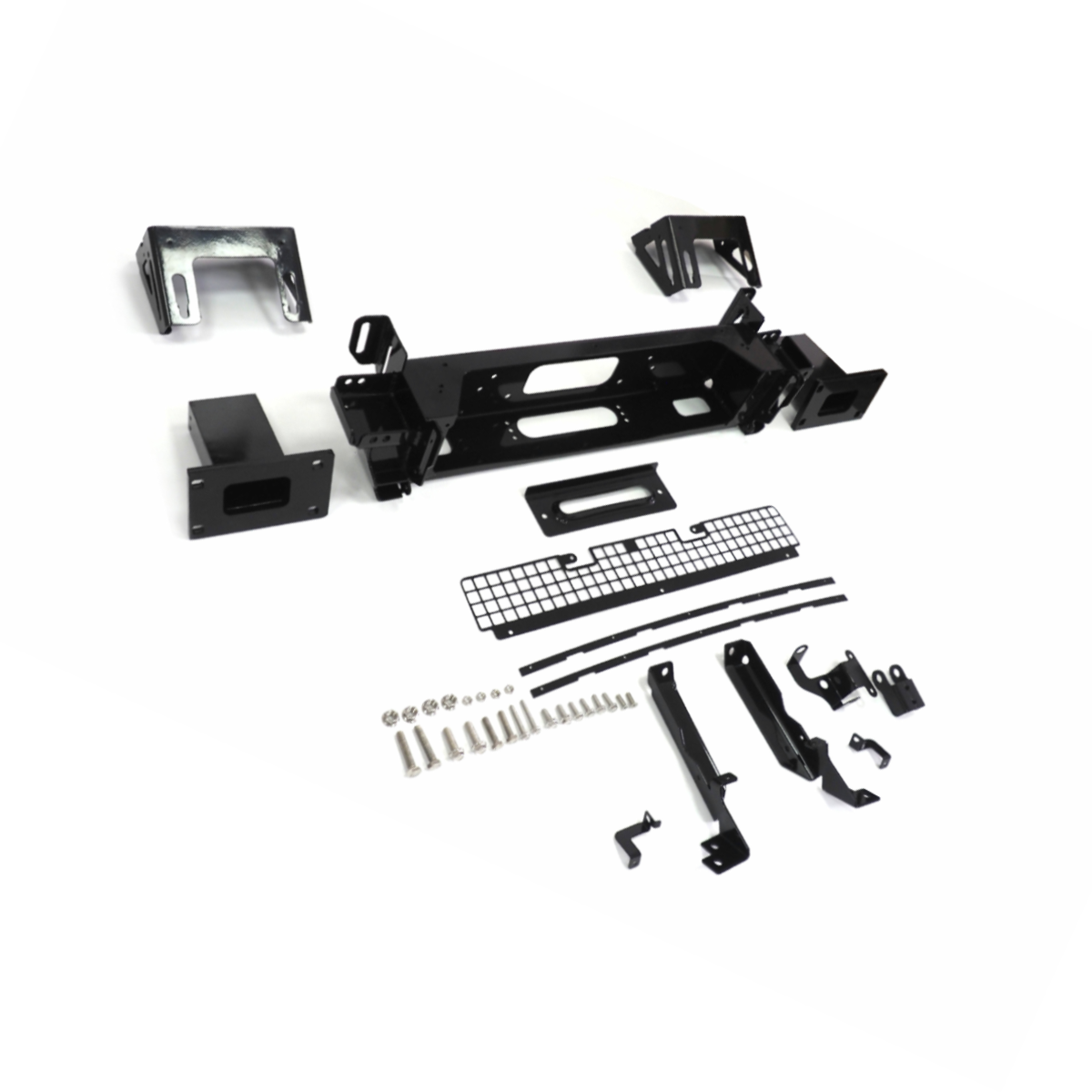 Reinforced aluminium winch mount bracket for Land Rover Defender