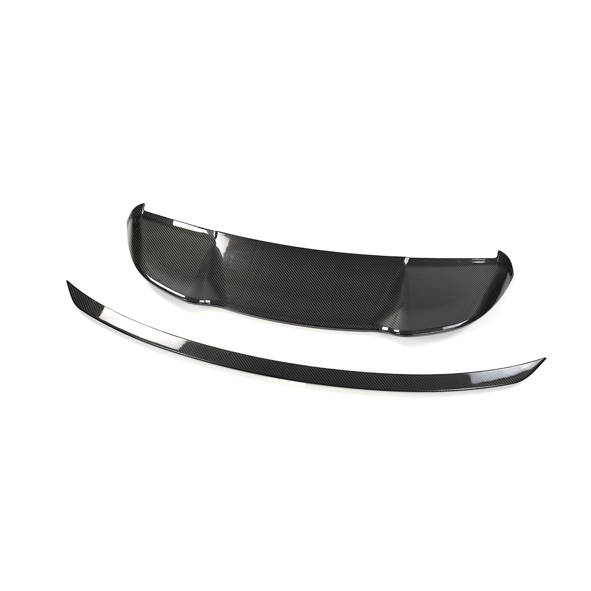 Carbon fiber roof spoiler texture detail lightweight high strength finish