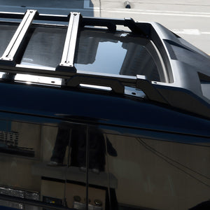 OEM fit carbon fibre roof ladder installed on Defender 110