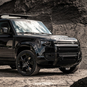 Land Rover Defender 110 L663 Black Edition headlight surround in premium piano black finish