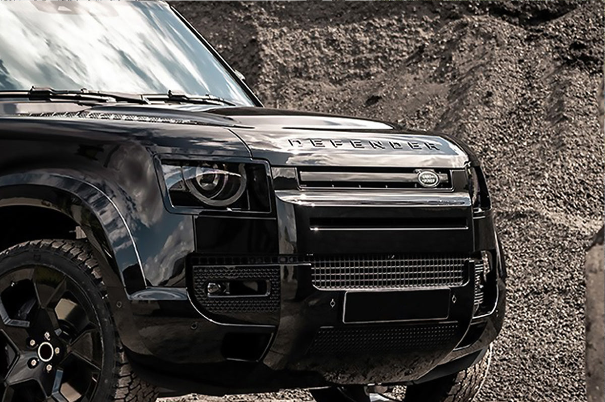 Gloss Black Styling Overhaul - PLOMOR Black Warrior Kit – Defender 110 (L663) Gloss Black Upgrade