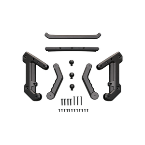 Black anodised aluminium central console extension for Defender 90/110
