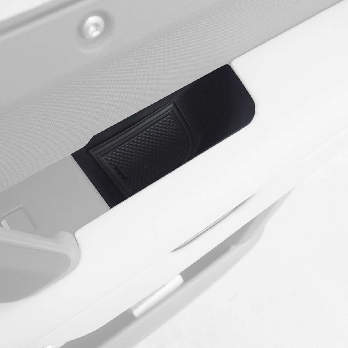 Defender 90/110 door pocket insert installed close up detail