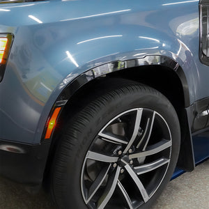 Defender 90/110 Fender Flare LED Installed Rear Right Matte Black
