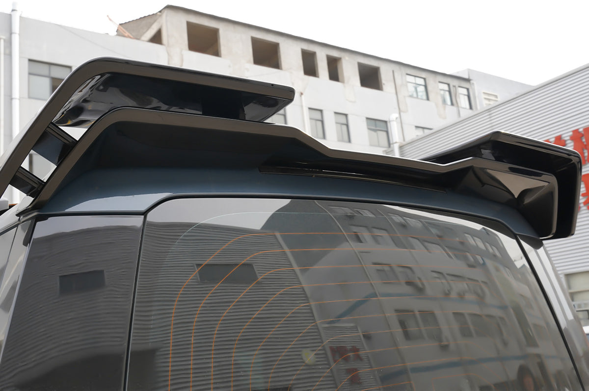 Bold Double-Layer Aerodynamic Design - Land Rover Defender 90/110 (L663) Double-Layer Roof Spoiler – Gloss Black ABS