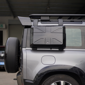 Rear view of Land Rover Defender 90/110 (L663) with double-layer roof spoiler installed