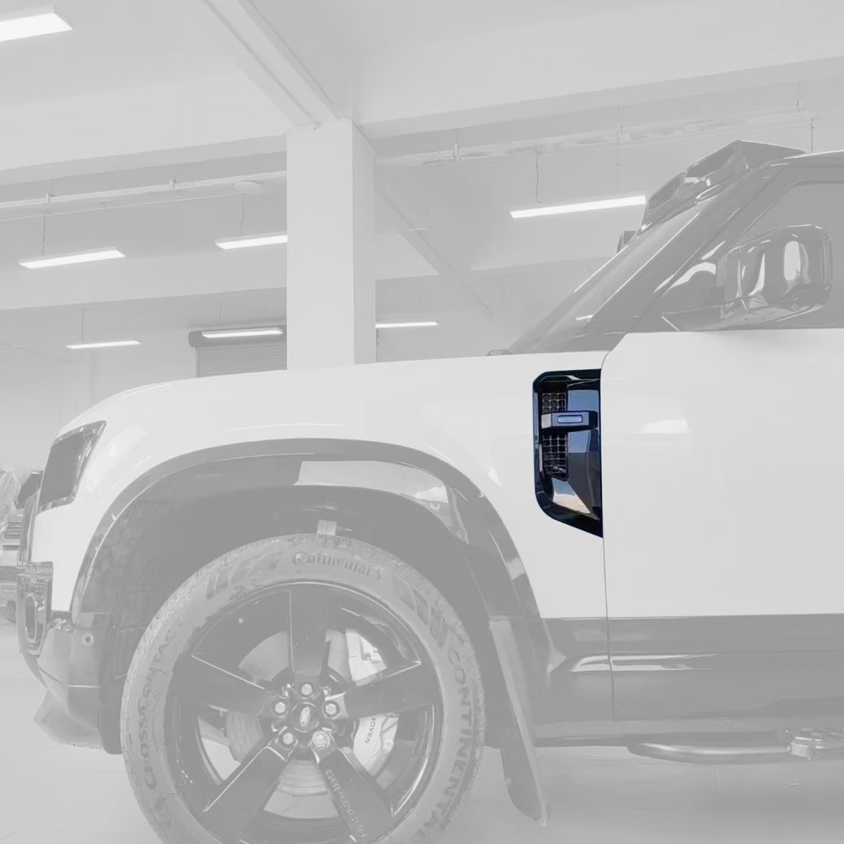 Defender 90/110 Gloss Black LED Fender Vents Installed | ABS Upgrade