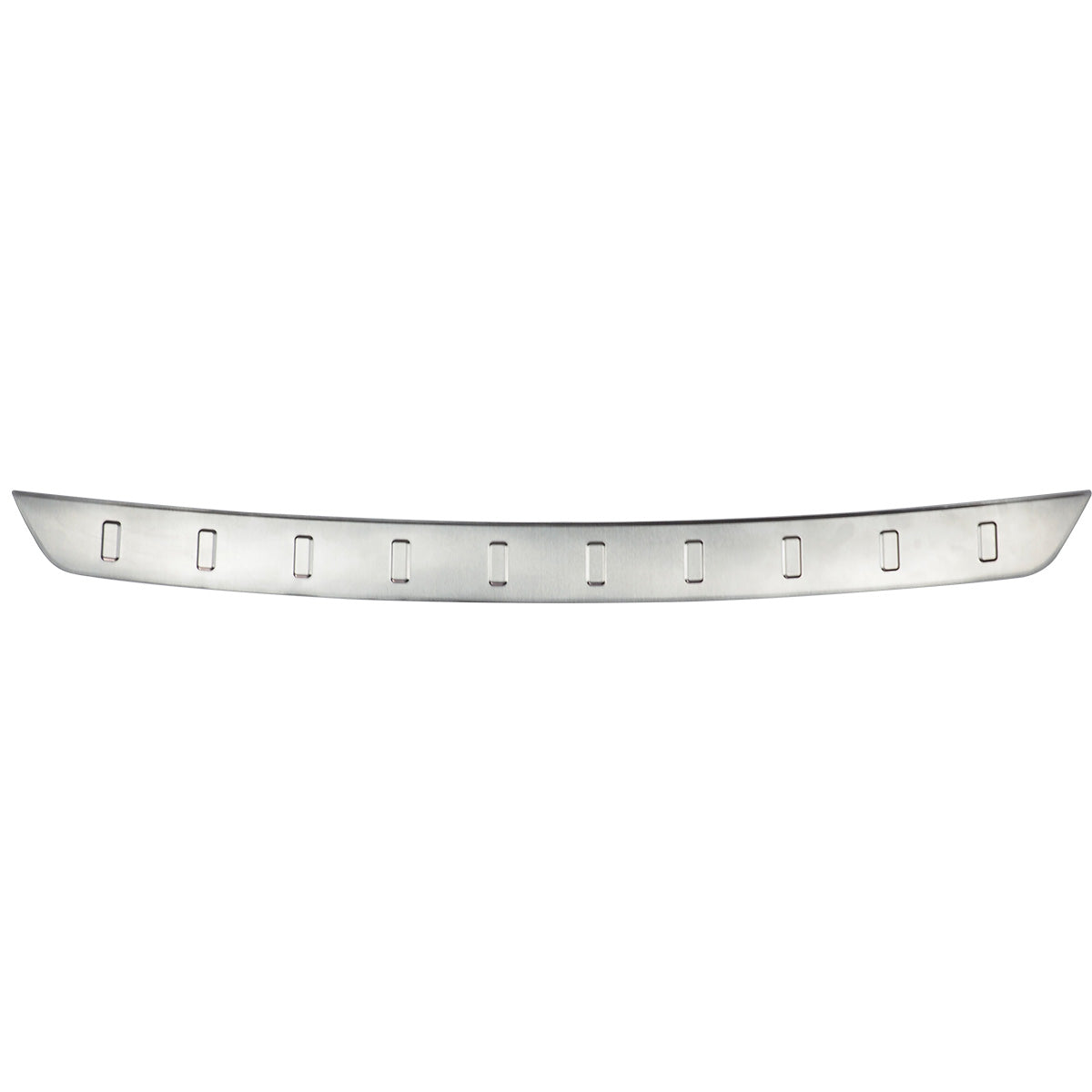 Defender silver aluminum rear tailgate sill plate