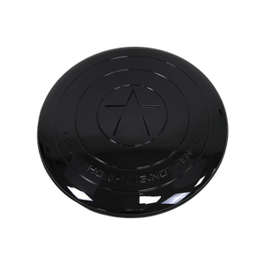 Land Rover Defender star design spare wheel cover installed front view
