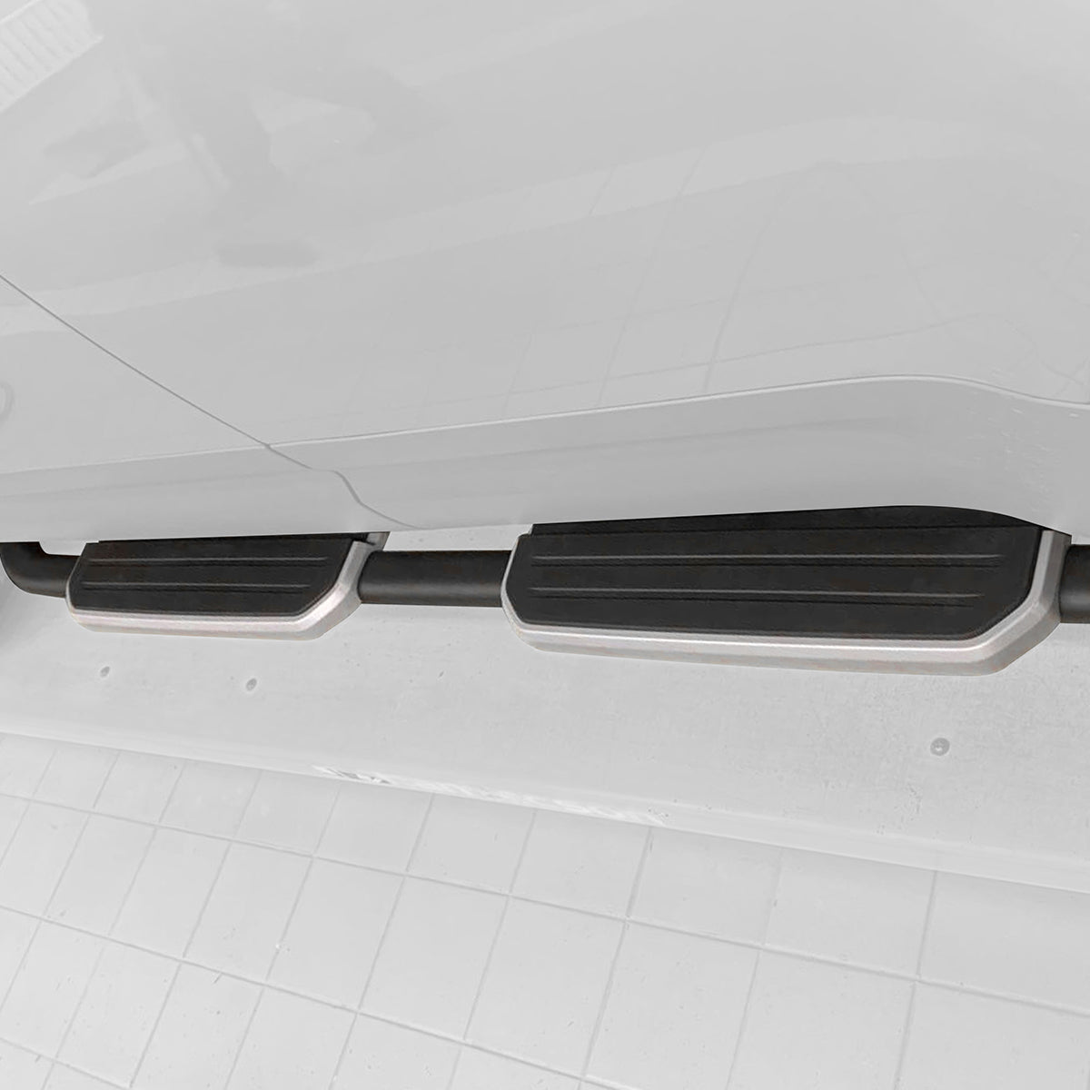 Defender 90 L663 Aluminium Side Steps Front View