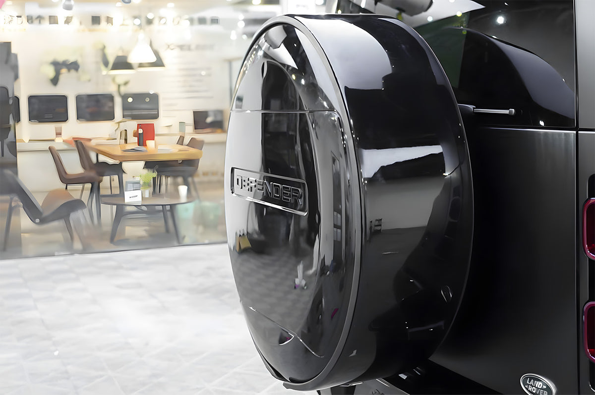 High-Security Spare Tyre Cover Band - PLOMOR 22-Inch Spare Wheel Lock Ring – Defender 90 / 110 / 130