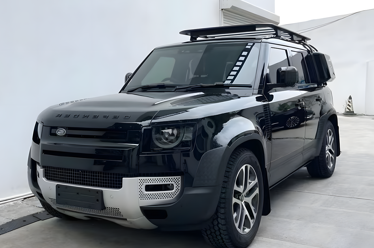 Gloss Black OEM Finish - PLOMOR Defender Mud Flaps 90/110 | Gloss Black ABS Fender Protection Kit