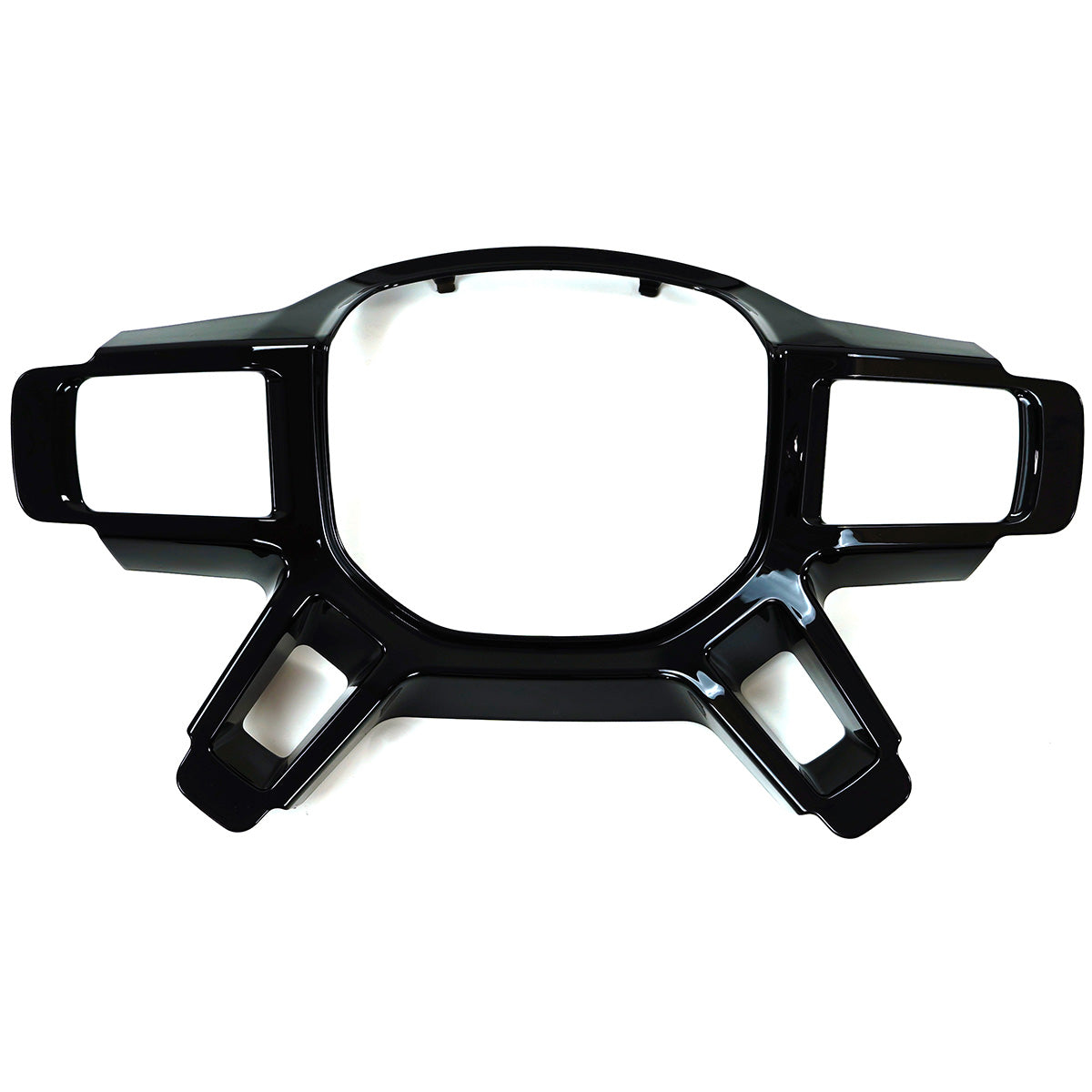 Gloss black air vent surround trim detail for Defender interior