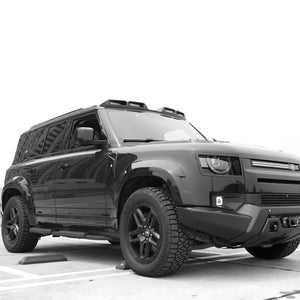 Exterior upgrade 20 inch alloy wheels installed on Land Rover Defender