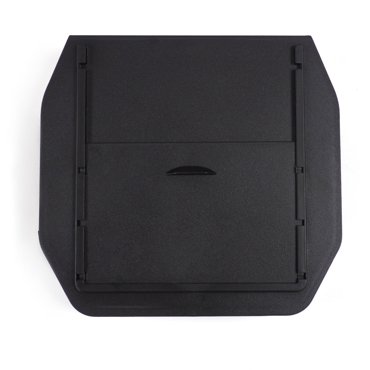 Defender armrest hidden storage box OEM fit installation view