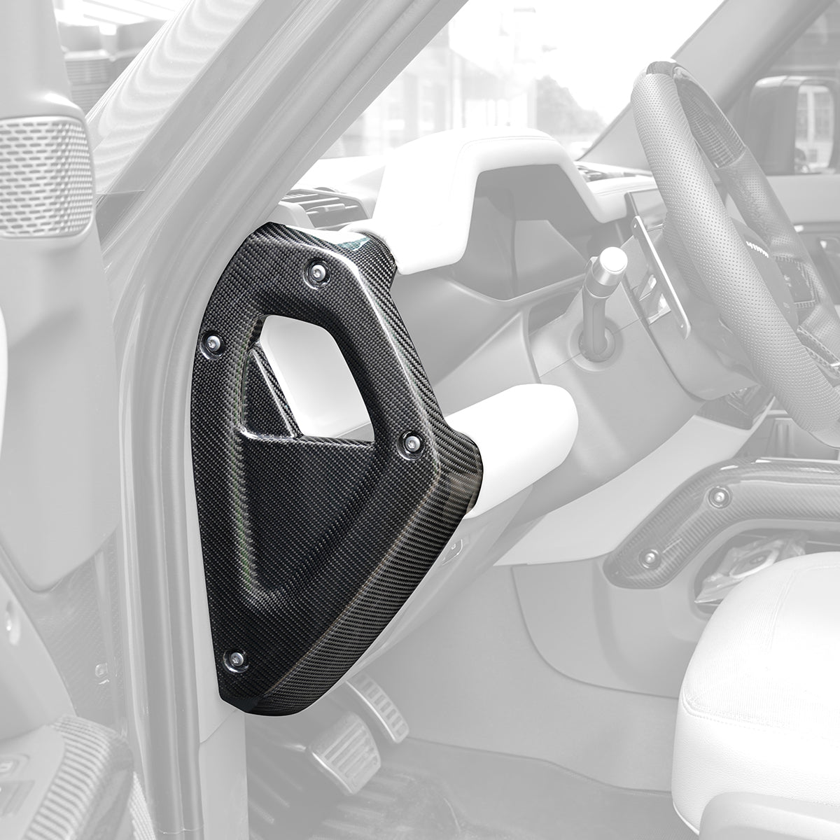High-Gloss Carbon Fibre Interior Trim for Land Rover Defender