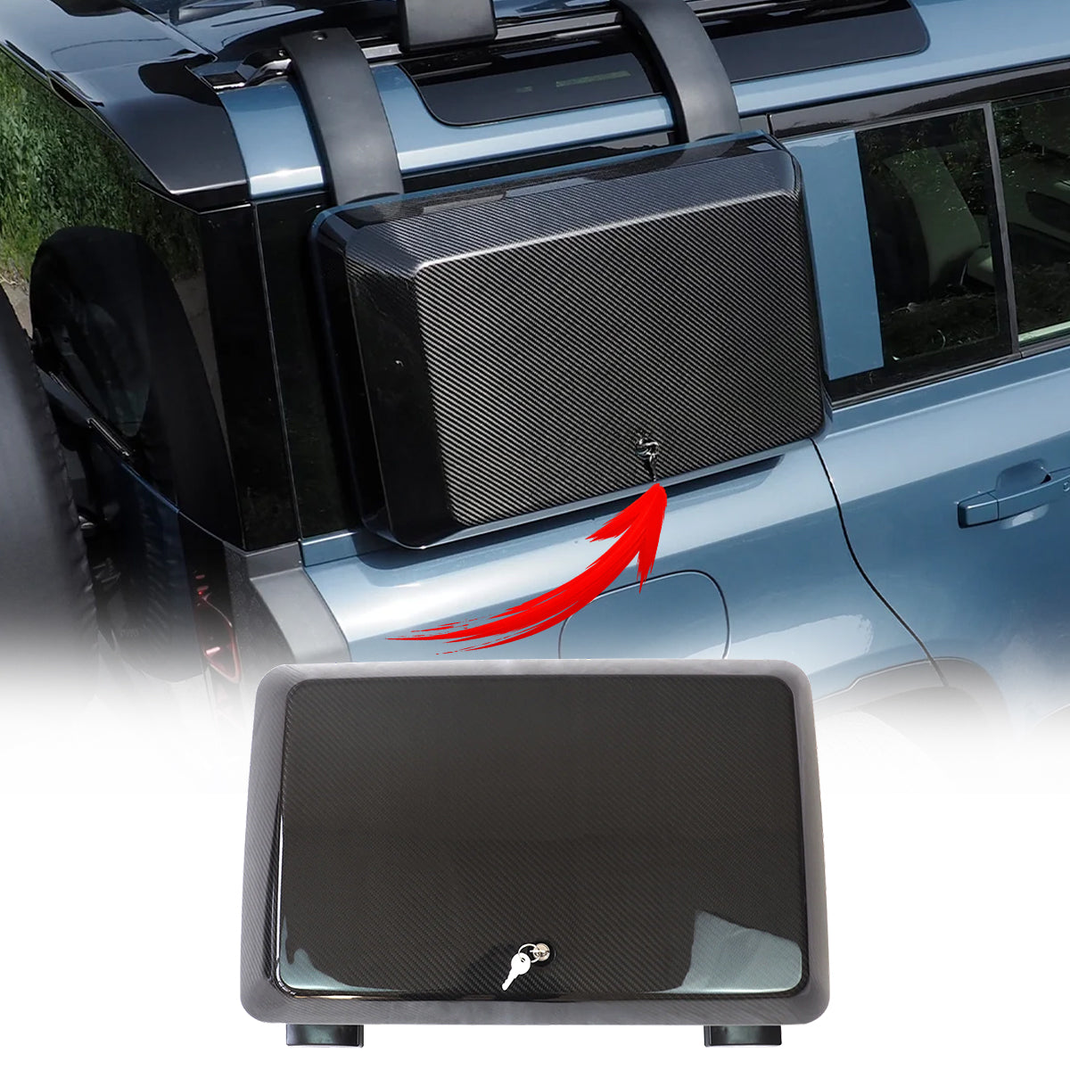 PLOMOR Carbon Fibre Side Storage Box for Land Rover Defender L663